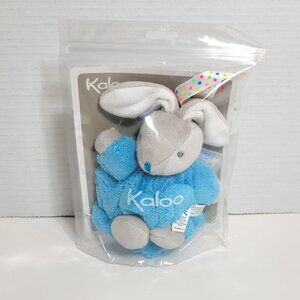 Kaloo Mini Neon Plume Stuffed Bear Blue Gray New Sealed